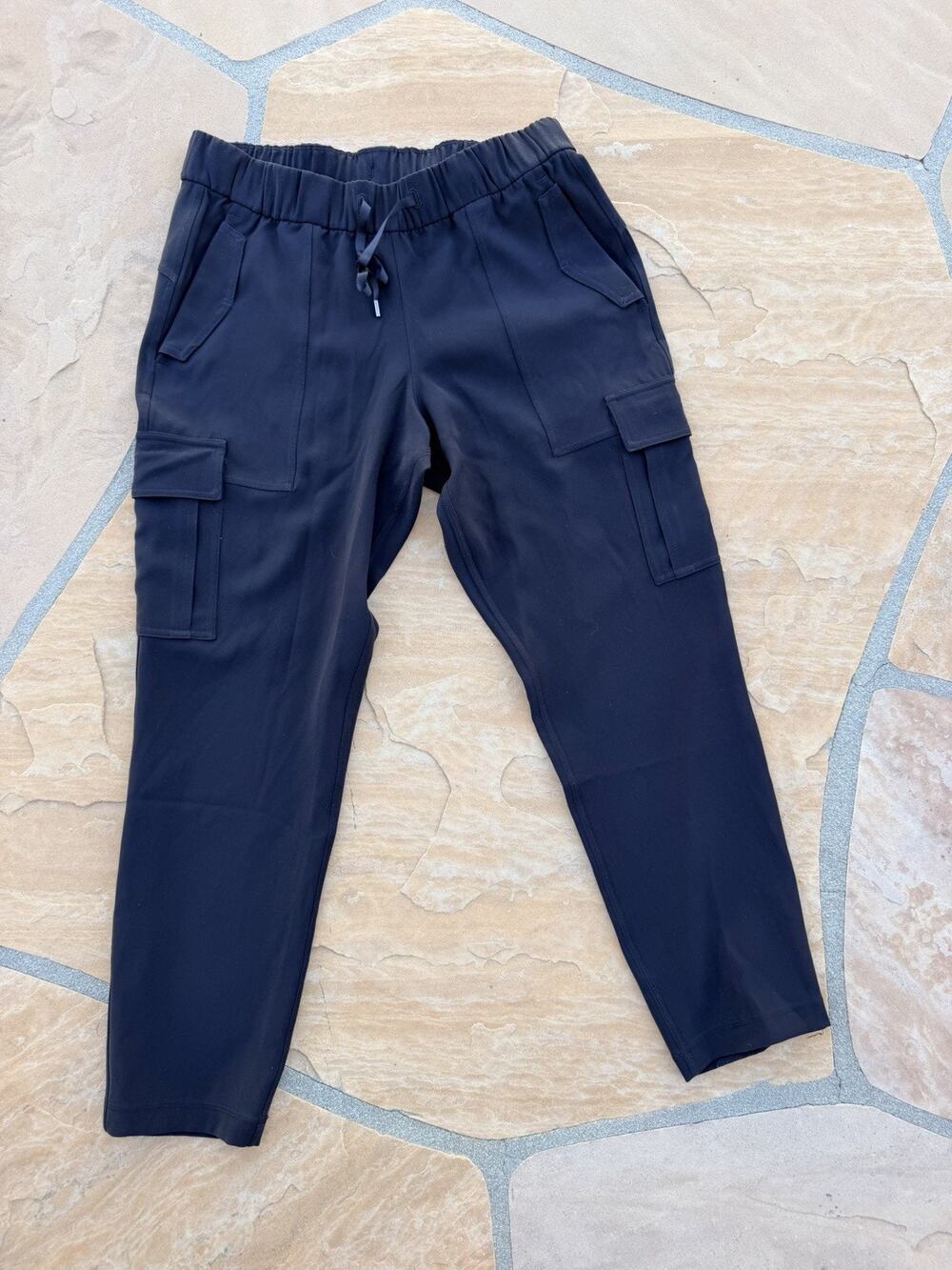 Lululemon Stretch High Rise jogger Black Pants Size 8 W5CEWS